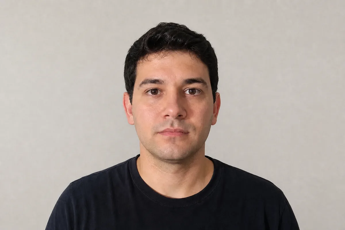 Clean evenly lit portrait after AI shadow removal